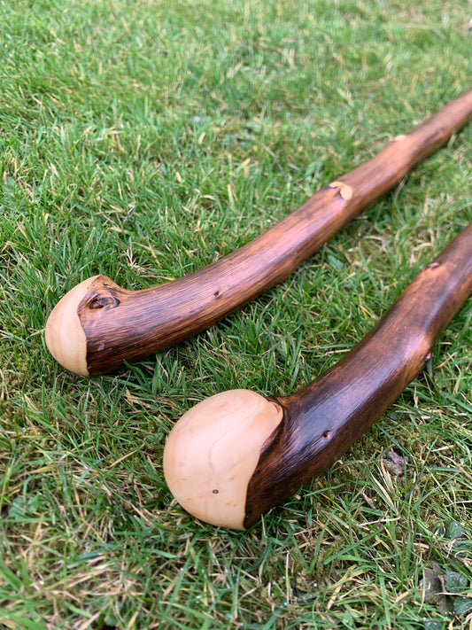 Chestnut Walking Stick | Cane | Wood Hiking Cane | Natural Handmade | Trekking Pole | Outdoors | Gift | Blackthorn